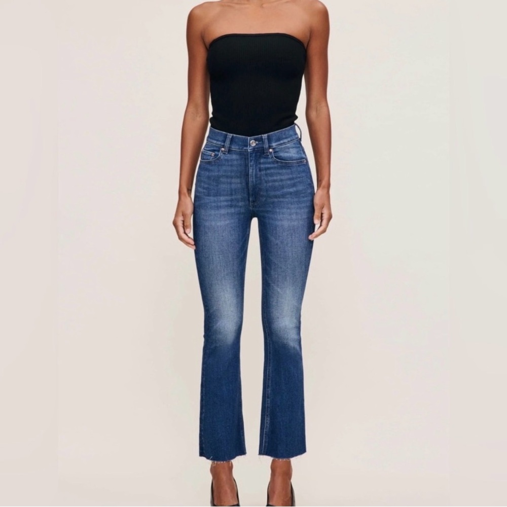 DL1961 Bridget Boot Cut High Rise Instasculpt Crop Jeans